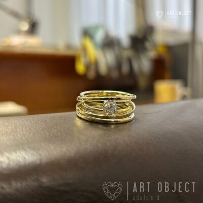 ring gemaakt van oud goud